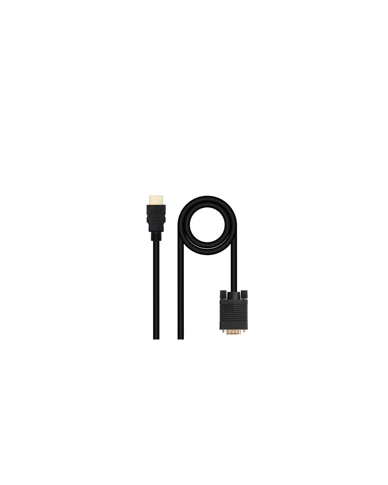Nanocable Conversor HDMI a VGA M-M, 1.8 m Negro
