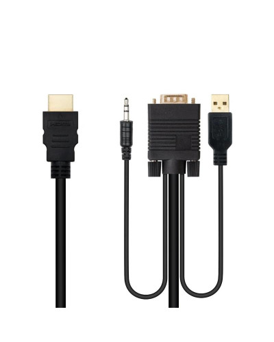 Nanocable Conversor HDMI a VGA-Jack-UBS, 1.8 m