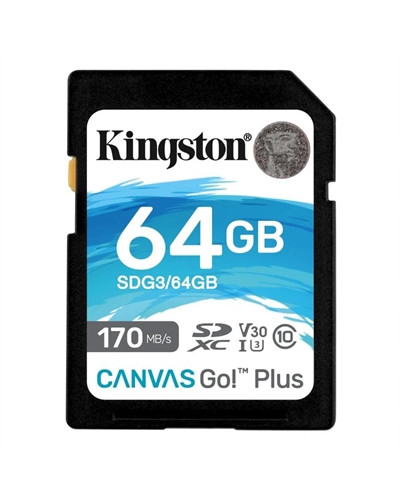 Kingston Canvas Go! Plus SD 64GB class 10 U3 V30