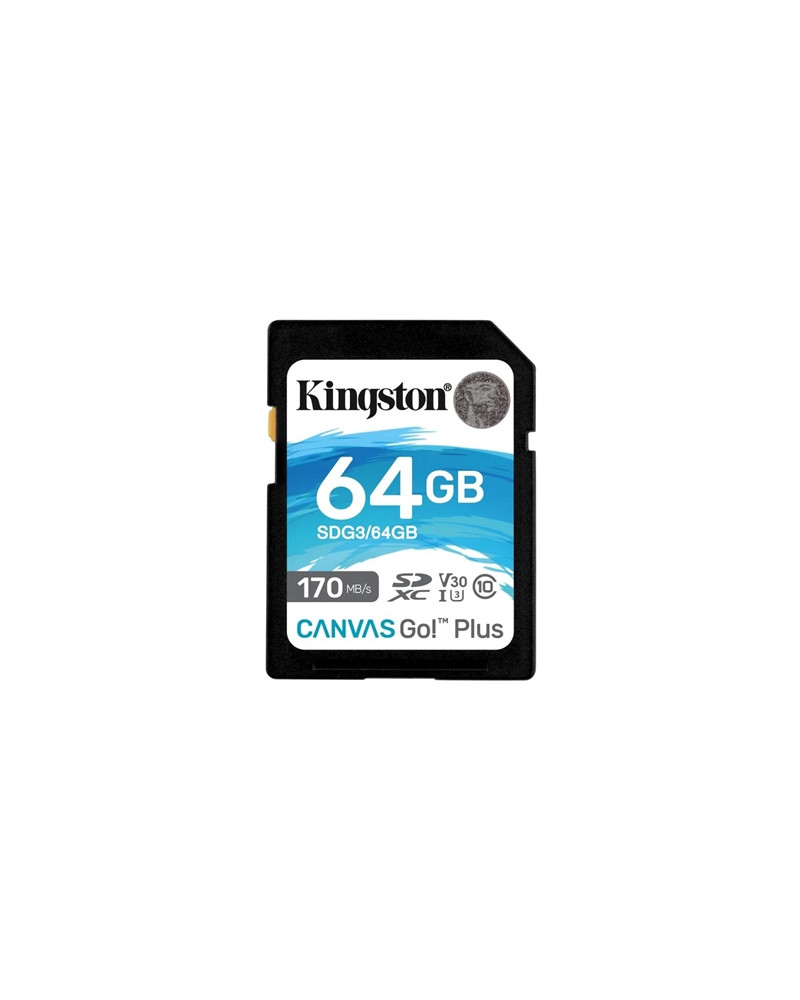 Kingston Canvas Go! Plus SD 64GB class 10 U3 V30