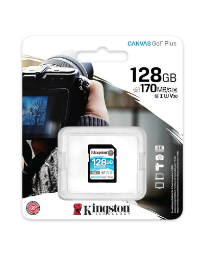 Kingston Canvas Go! Plus SD 128GB class 10 U3 V30