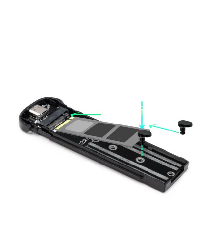 Tooq Caja Externa M.2 NVMe USB3.1 GEN2 Negra