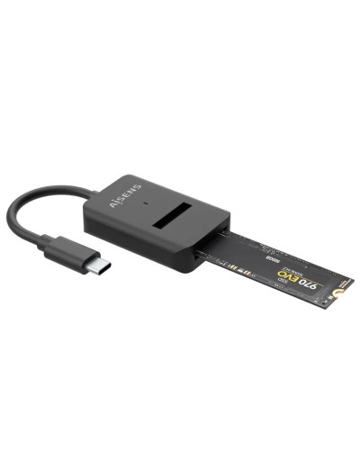 Aisens USB-C Dock M.2 Sata/Nvme-Usb3.1 Gen2 Negra