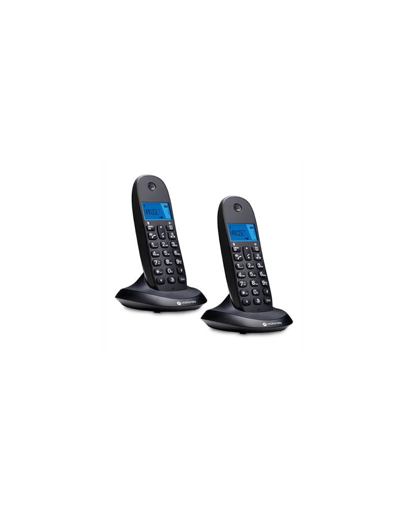 MOTOROLA C1002 CB+ Telefono DECT Negro Duo