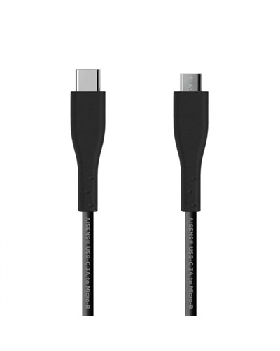 Aisens Cable USB 2.0 3A C/M-Micro B/M Negro, 1.0M