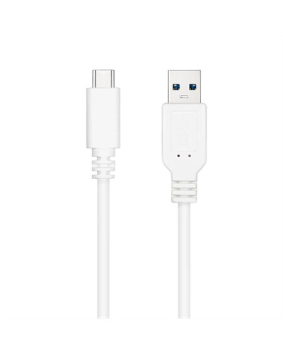 Nanocable Cable USB 3.1 Gen2 USB-C/A 0,5 M Blanco