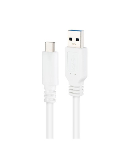 Nanocable Cable USB 3.1 Gen2 USB-C/A 0,5 M Blanco
