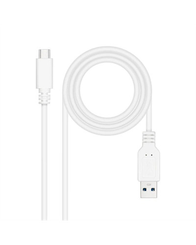 Nanocable Cable USB 3.1 Gen2 USB-C/A 1 M Blanco