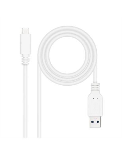 Nanocable Cable USB 3.1 Gen2 USB-C/A 2 M Blanco