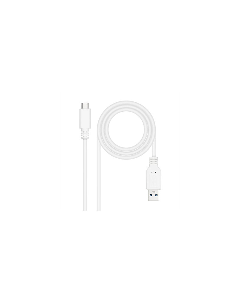 Nanocable Cable USB 3.1 Gen2 USB-C/A 2 M Blanco
