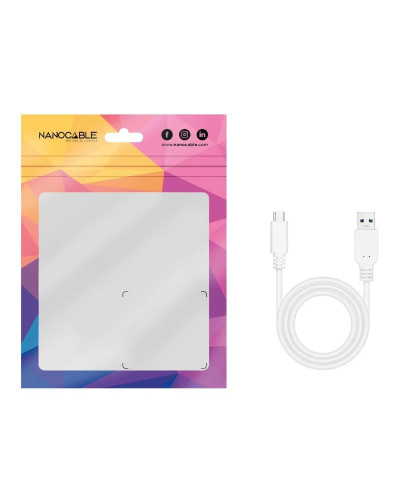 Nanocable Cable USB 3.1 Gen2 USB-C/A 2 M Blanco