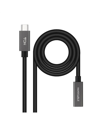 Nanocable Cable USB 3.2 Gen2 USB-C M/H 1 M Negro