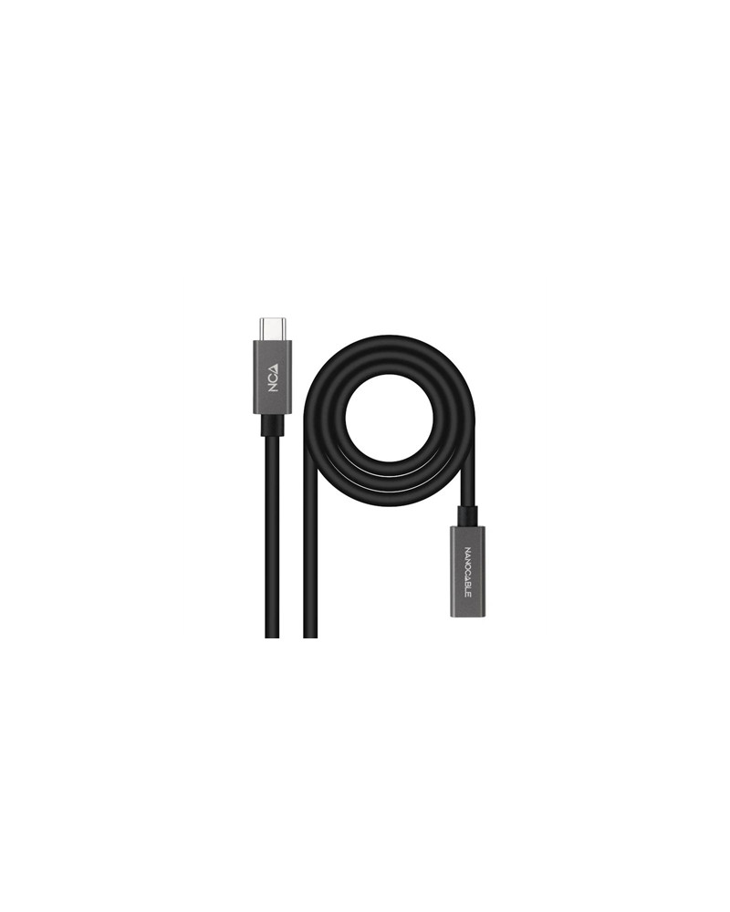 Nanocable Cable USB 3.2 Gen2 USB-C M/H 1 M Negro