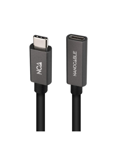 Nanocable Cable USB 3.2 Gen2 USB-C M/H 1 M Negro