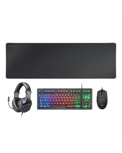 MARS GAMING Combo Gaming MCP-RGB3 4EN1 Negro