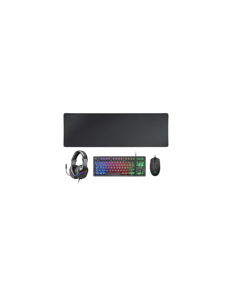 MARS GAMING Combo Gaming MCP-RGB3 4EN1 Negro