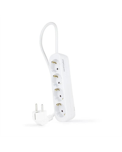 Nanocable Regleta de Enchufes 4 Tomas 1.4 m Blanco