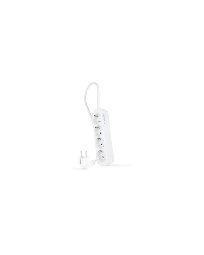 Nanocable Regleta de Enchufes 4 Tomas 1.4 m Blanco