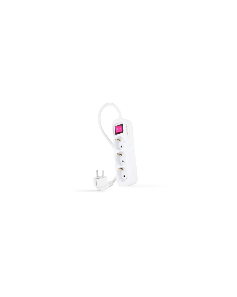 Nanocable Regleta 3 Tomas Interruptor Blanco