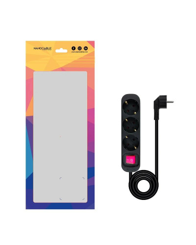 Nanocable Regleta 3 Tomas Interruptor Negro