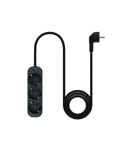 Nanocable Regleta de Enchufes 3 Tomas 1.4 m Negro