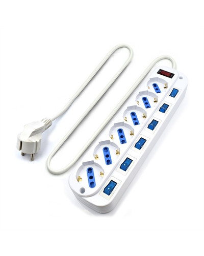 EWENT EW3932 Regleta 6 Tomas / 6 interruptor 1.5 m