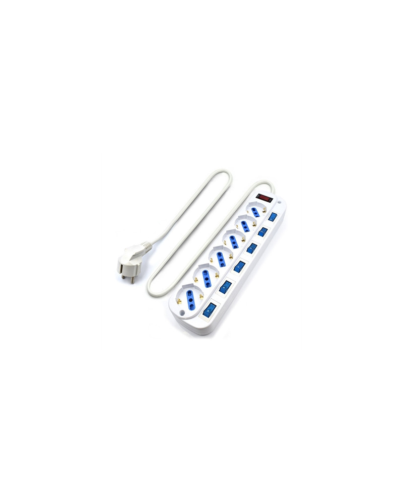 EWENT EW3932 Regleta 6 Tomas / 6 interruptor 1.5 m