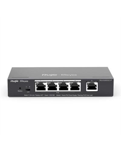 Ruijie Switch 5xGb RJ45 4 PoE/POE+ 54W Steel