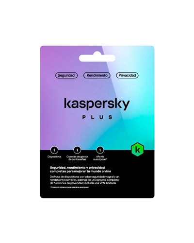 Kaspersky Plus  1L/1A+ regalo tarj.Monedero