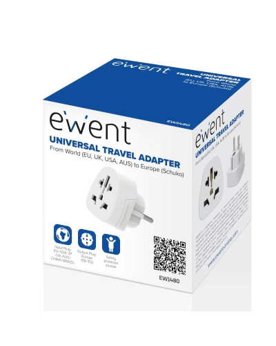 EWENT Adaptador de viaje universal