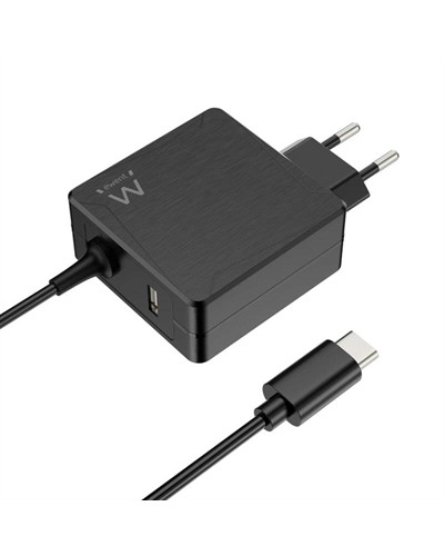 EWENT Cargador USB-C PD 45W +Puerto usb-A
