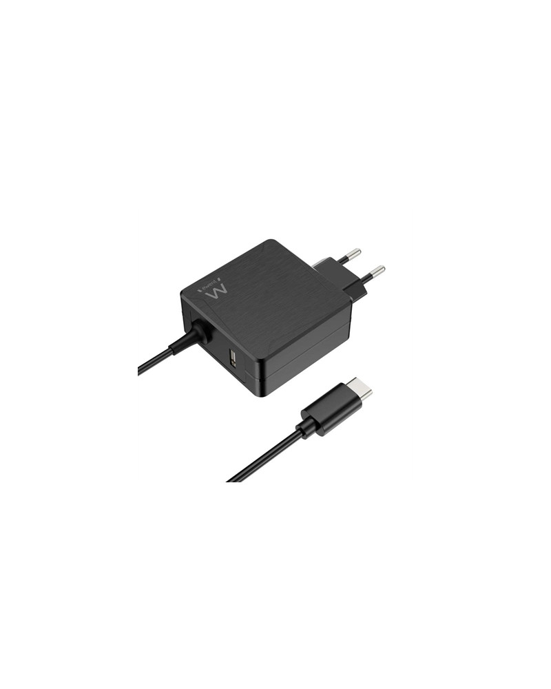 EWENT Cargador USB-C PD 45W +Puerto usb-A