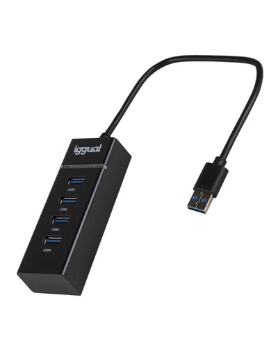 iggual Hub USB-A 3.0 x 4 puertos USB-A 3.0