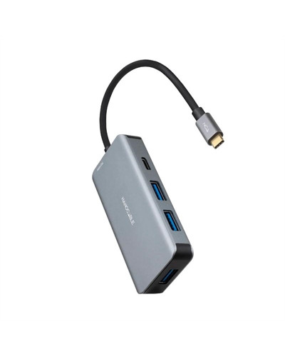Nanocable Hub USB-C 3xUSB3.0+USB-C+USB-C PD 15cm