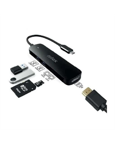 Nilox NXDSUSBC05 Adaptador USB-C 5 en 1