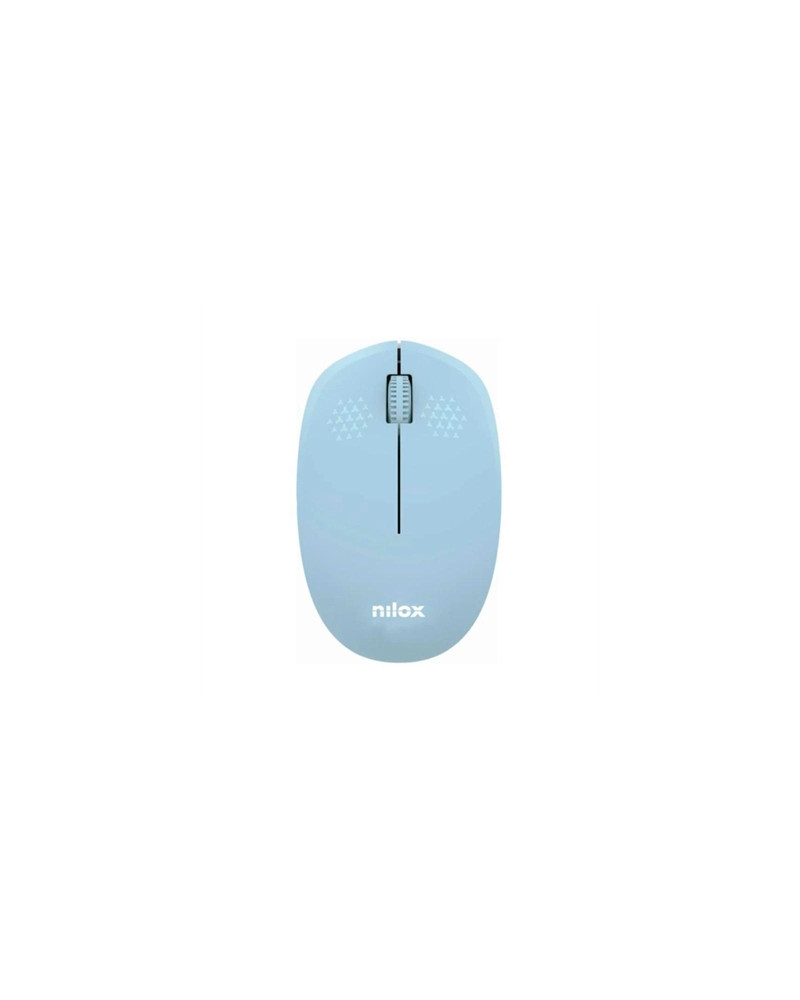Nilox Ratón Wireless, 1000 DPI, 3 botones, Azul