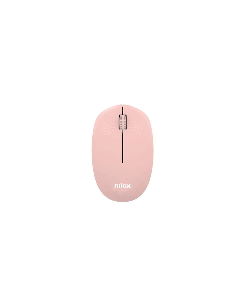 Nilox Ratón Wireless, 1000 DPI, 3 botones, Rosa
