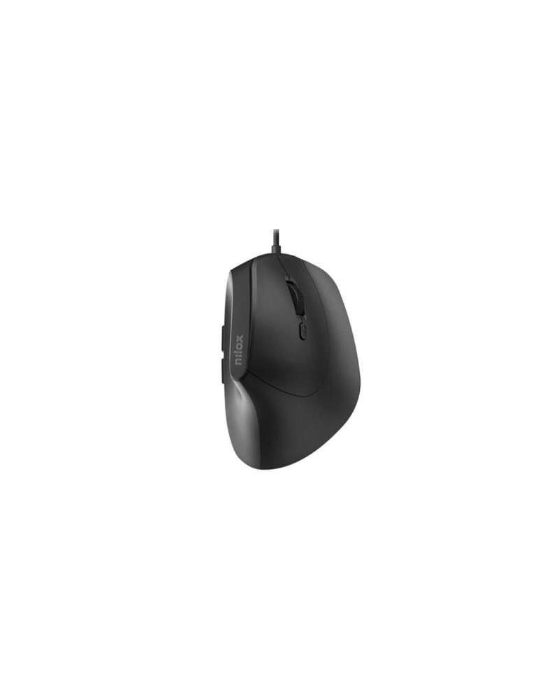 Nilox Ratón Vertical 3600 DPI, 6 botones, negro