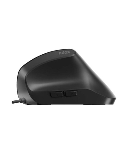 Nilox Ratón Vertical 3600 DPI, 6 botones, negro