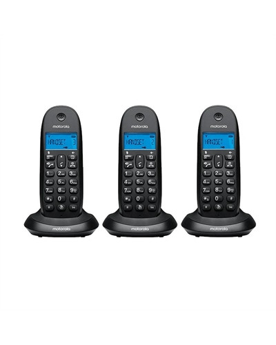 MOTOROLA C1003 CB+ Telefono DECT Negro Trio