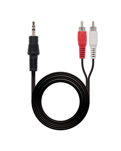 Nanocable Cable Audio, Jack 3.5/M-2xRCA/M 1,5 M