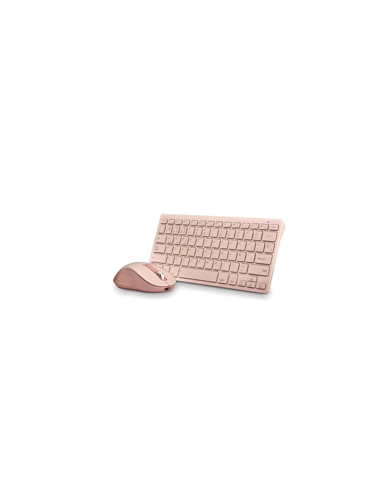 NGS KIT TECLADO Y RATON MULTIFUNCION RECARG ROSA
