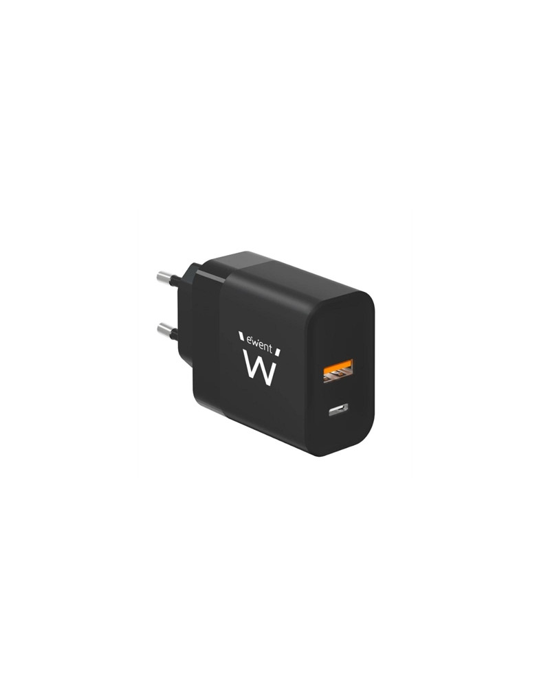 Ewent Cargador Rapido USB-A Y USB-C  GanFast 45W