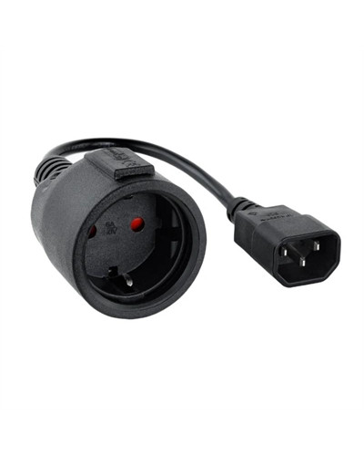 Nanocable Cable Adaptador C14-M a CEE7-H, 50cm