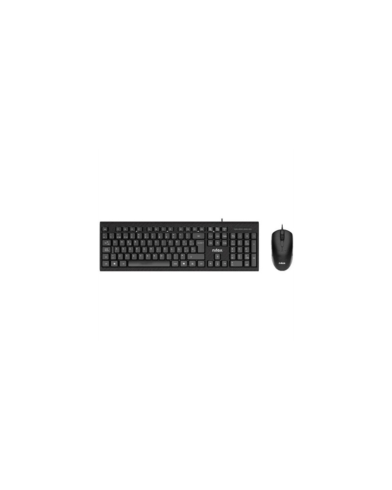 NILOX Kit Teclado+raton NXKME0011 Usb NEgro