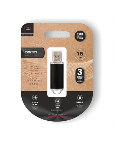 TECH ONE TECH Basic Pendrive 16Gb USB 2.0 Negro