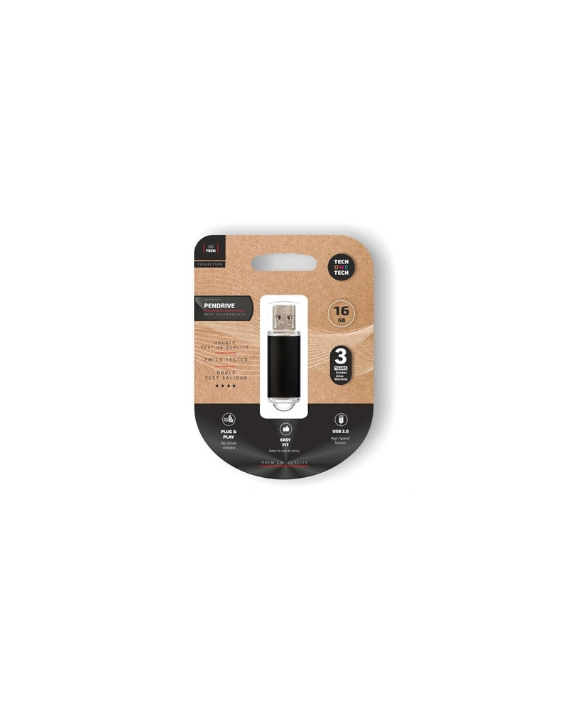 TECH ONE TECH Basic Pendrive 16Gb USB 2.0 Negro