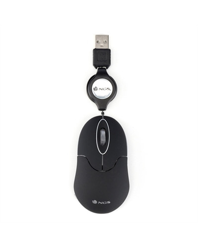 NGS Ratón Retráctil SINBLACK 1000dpi Negro