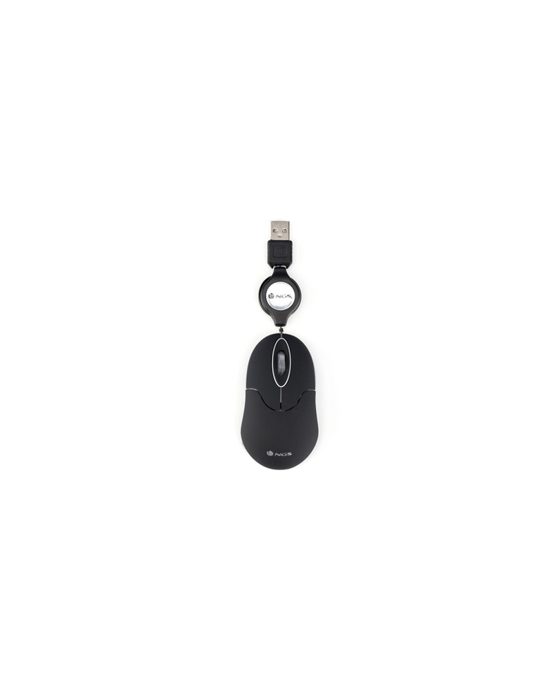 NGS Ratón Retráctil SINBLACK 1000dpi Negro