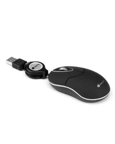 NGS Ratón Retráctil SINBLACK 1000dpi Negro